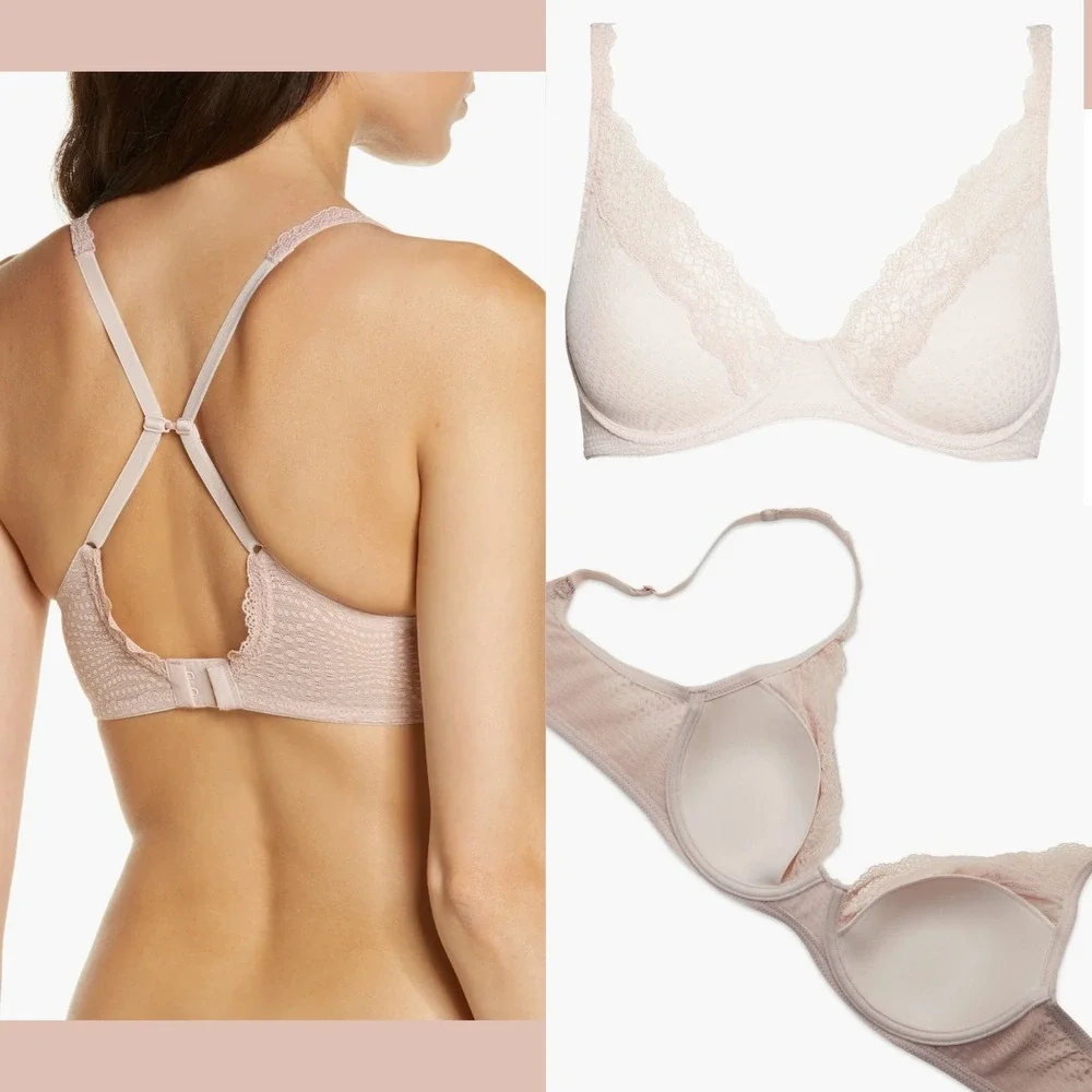 NWD $68 Natori [ 34DDD‎ ] Beyond Convertible Contour Underwire Bra Nude U1652